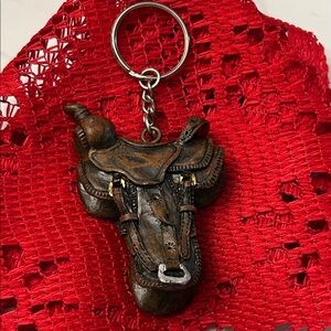 Western Saddle Keychain